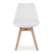 Set 4 scaune stil scandinav, Artool, Mark, PP, lemn, alb, 49x43x82 cm