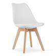 Set 4 scaune stil scandinav, Artool, Mark, PP, lemn, alb, 49x43x82 cm