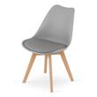 Set 4 scaune stil scandinav, Artool, Mark, PP, lemn, gri, 49x42x82 cm