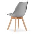 Set 4 scaune stil scandinav, Artool, Mark, PP, lemn, gri, 49x42x82 cm