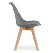 Set 4 scaune stil scandinav, Artool, Mark, PP, lemn, grafit, 49x43x82 cm