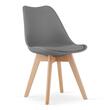 Set 4 scaune stil scandinav, Artool, Mark, PP, lemn, grafit, 49x43x82 cm