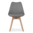 Set 4 scaune stil scandinav, Artool, Mark, PP, lemn, grafit, 49x43x82 cm