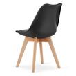 Set 4 scaune stil scandinav, Artool, Mark, PP, lemn, negru, 49x43x82 cm