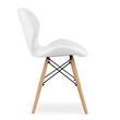 Set 4 scaune stil scandinav, Artool, Lago, piele ecologica, lemn, alb, 47x38x73 cm