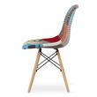 Set 4 scaune stil scandinav, Artool, Seul, textil, lemn, mozaic multicolor, 46.5x56.5x82.5 cm