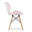 Set 4 scaune stil scandinav, Artool, Lago, catifea, lemn, roz, 48x43x74 cm