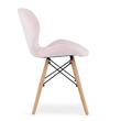 Scaun stil scandinav, Artool, Lago, catifea, lemn, roz, 48x43x74 cm