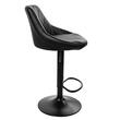 Scaun de bucatarie/bar, Artool, Kast, rotativ, piele ecologica, negru, 45.5x48.5x85 cm