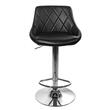 Scaun de bucatarie/bar, Artool, Kast, rotativ, piele ecologica, negru si argintiu, 45.5x48.5x85 cm