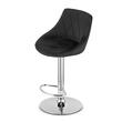 Scaun de bucatarie/bar, Artool, Kast, rotativ, catifea, negru si argintiu, 45.5x49x105 cm
