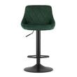Scaun de bucatarie/bar, Artool, Kast, rotativ, catifea, verde si negru, 45.5x49x85-105 cm
