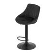 Scaun de bucatarie/bar, Artool, rotativ, catifea, negru, 45.5x49x105 cm