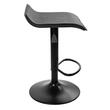 Scaun de bucatarie/bar, Artool, Fort, rotativ, piele ecologica, negru, 38x39x84 cm