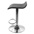 Scaun de bucatarie/bar, Artool, Fort, rotativ, piele ecologica, negru si argintiu, 38x39x84 cm