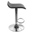 Scaun de bucatarie/bar, Artool, Fort, rotativ, piele ecologica, negru si argintiu, 38x39x84 cm