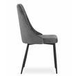 Scaun stil scandinav, Artool, Imola, catifea, metal, gri, 48.5x61x93.5 cm