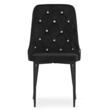 Scaun stil scandinav, Artool, Amore, catifea, metal, negru, 48x56x93 cm