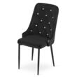 Scaun stil scandinav, Artool, Amore, catifea, metal, negru, 48x56x93 cm