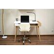 Scaun de birou, Artool, Avola, rotativ, piele ecologica, gri, 47.5x55.5x84.5 cm