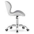 Scaun de birou, Artool, Avola, rotativ, piele ecologica, gri, 47.5x55.5x84.5 cm