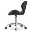 Scaun de birou, Artool, Avola, rotativ, piele ecologica, negru, 47.5x55.5x84.5 cm