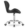 Scaun de birou, Artool, Avola, rotativ, piele ecologica, negru, 47.5x55.5x84.5 cm