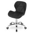 Scaun de birou, Artool, Avola, rotativ, piele ecologica, negru, 47.5x55.5x84.5 cm