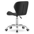 Scaun de birou, Artool, Avola, rotativ, piele ecologica, negru, 47.5x55.5x84.5 cm