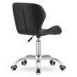 Scaun de birou, Artool, Avola, rotativ, piele ecologica, negru, 47.5x55.5x84.5 cm