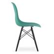 Set 4 scaune stil scandinav, Artool, Osaka, PP, lemn, verde si negru, 46x54x81 cm