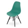 Set 4 scaune stil scandinav, Artool, Osaka, PP, lemn, verde si negru, 46x54x81 cm