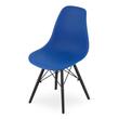 Scaun stil scandinav, Artool, Osaka, PP, lemn, albastru si negru, 46x54x81 cm