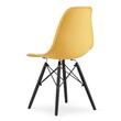 Set 4 scaune stil scandinav, Artool, Osaka, PP, lemn, mustar si negru, 46x54x81 cm
