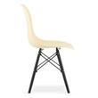 Set 4 scaune stil scandinav, Artool, Osaka, PP, lemn, crem si negru, 46x54x81 cm