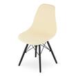 Set 4 scaune stil scandinav, Artool, Osaka, PP, lemn, crem si negru, 46x54x81 cm