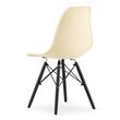 Set 4 scaune stil scandinav, Artool, Osaka, PP, lemn, crem si negru, 46x54x81 cm