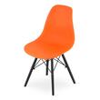 Scaun stil scandinav, Artool, Osaka, PP, lemn, portocaliu si negru, 46x54x81 cm