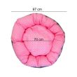 Culcus impermeabil, pentru caine/pisica, model buline, roz, 97 cm 