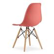 Set 4 scaune stil scandinav, Artool, Osaka, PP, lemn, vermilion, 46x54x81 cm