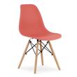 Set 4 scaune stil scandinav, Artool, Osaka, PP, lemn, vermilion, 46x54x81 cm