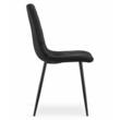 Scaun stil scandinav, Artool, Turin, catifea, metal, negru, 44.5x53x88.5 cm