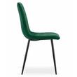 Set 4 scaune stil scandinav, Artool, Turin, catifea, metal, verde si negru, 44.5x53x88.5 cm
