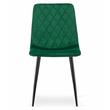 Scaun stil scandinav, Artool, Turin, catifea, metal, verde si negru, 44.5x53x88.5 cm
