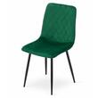 Set 4 scaune stil scandinav, Artool, Turin, catifea, metal, verde si negru, 44.5x53x88.5 cm