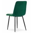 Set 4 scaune stil scandinav, Artool, Turin, catifea, metal, verde si negru, 44.5x53x88.5 cm