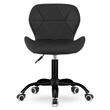 Scaun de birou, Artool, Noto, piele ecologica, negru, 53.5x57x87 cm