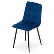 Scaun stil scandinav, Artool, Kara, catifea, metal, bleumarin si negru, 44.5x50.5x87 cm