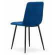 Scaun stil scandinav, Artool, Kara, catifea, metal, bleumarin si negru, 44.5x50.5x87 cm