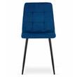 Scaun stil scandinav, Artool, Kara, catifea, metal, bleumarin si negru, 44.5x50.5x87 cm